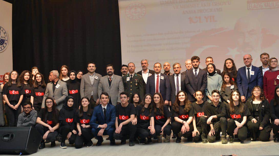 12 Mart İstiklal Marşı'nın Kabulü ve Mehmet Akif Ersoy'u Anma Günü  İl Töreni Gerçekleştirildi