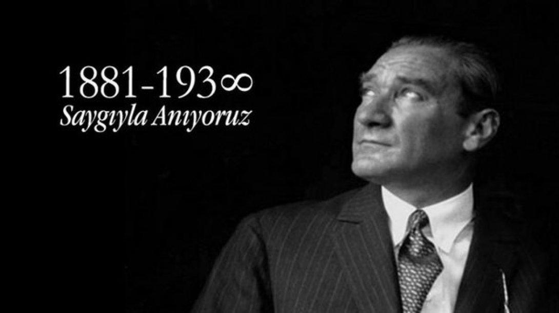 Millî Eğitim Müdürü Feyzi Gürtürk'ün 10 Kasım Atatürk'ü Anma Mesajı