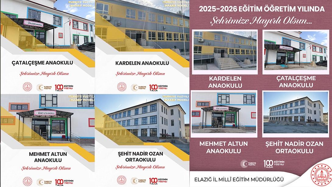 YENİ OKULLARIMIZ ŞEHRİMİZE HAYIRLI OLSUN